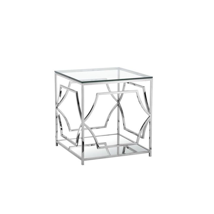 Bristol Side Table High Polish Steel