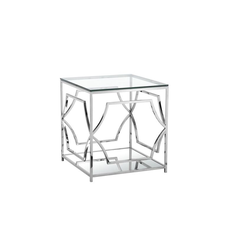 Bristol Side Table High Polish Steel