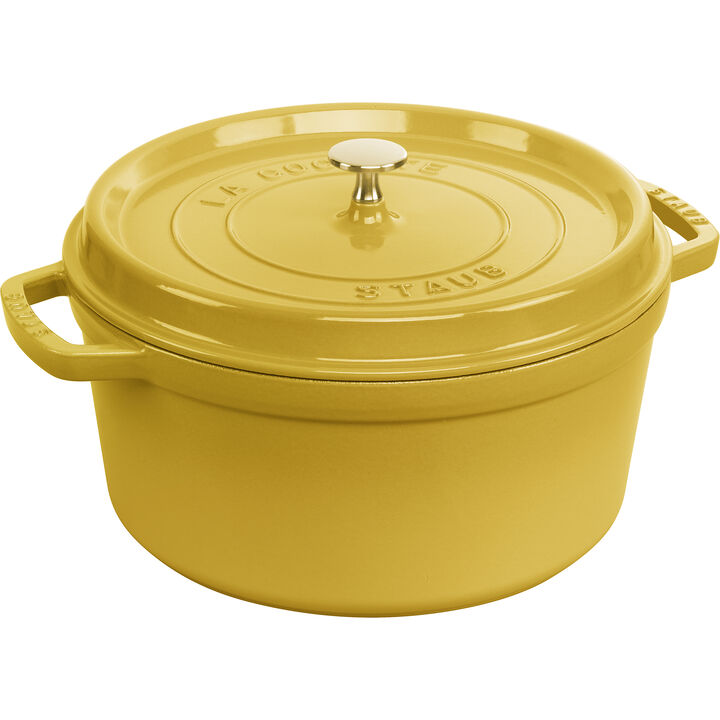 Staub Cast Iron 7-qt Round Cocotte - Basil Staub Cast Iron 7-qt Round Cocotte - Basil