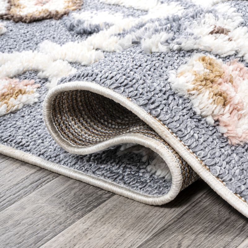 Aziza Persian Medallion High-Low Area Rug