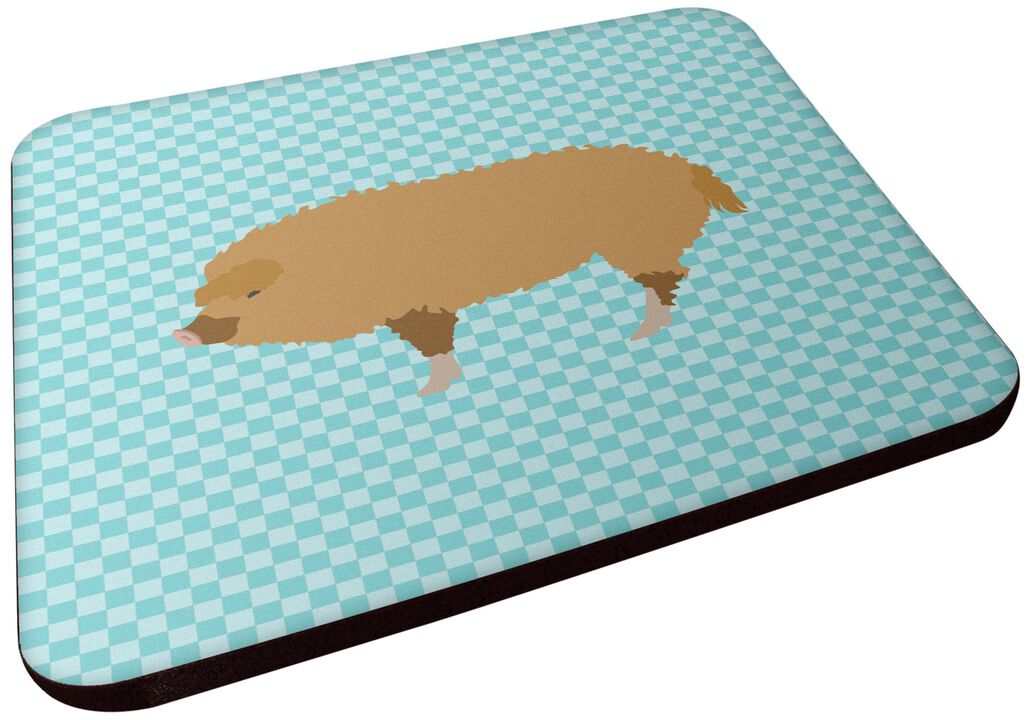 Caroline's Treasures Hungarian Mangalica Pig Blue Check Decorative coasters, 3.5, Multicolor