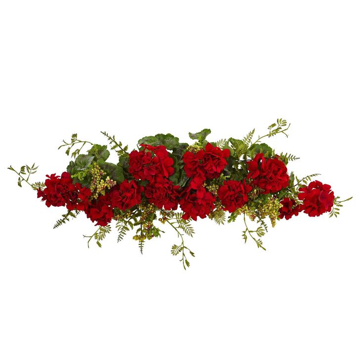 Nearly Natural 32-in Geranium and Berry Swag