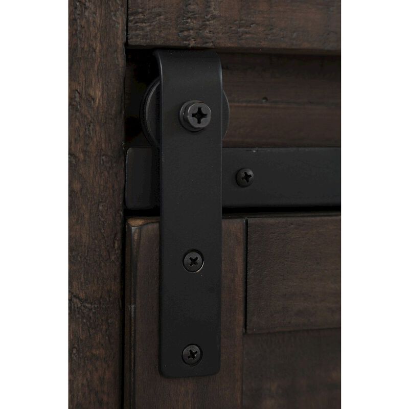 Jofran Madison County Rustic Reclaimed Pine Farmhouse Door Dresser
