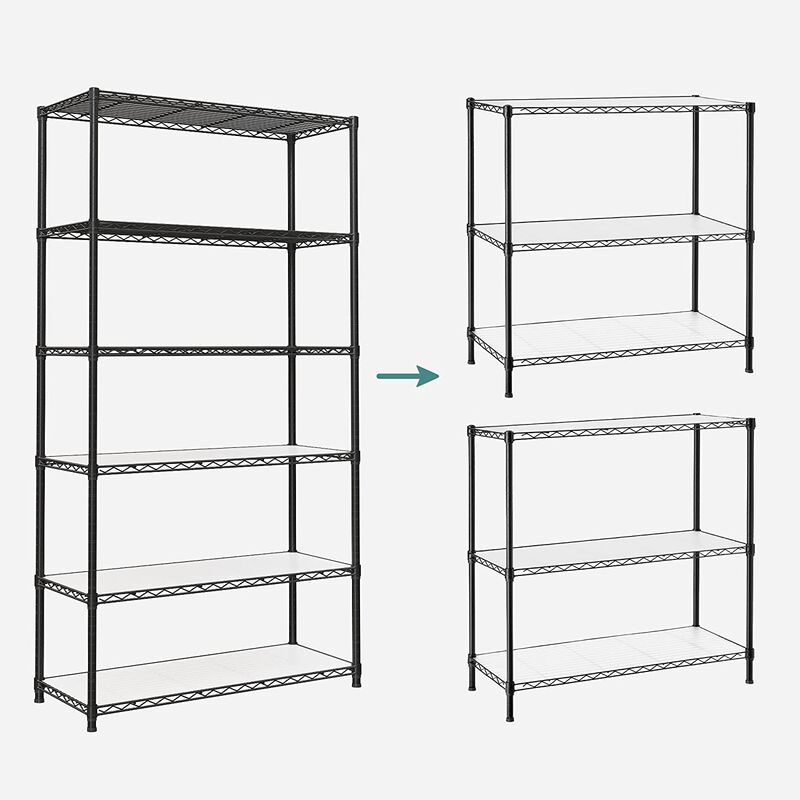 6-Tier Storage Shelves – Space-Saving Organizer for Home, Office, or Garage