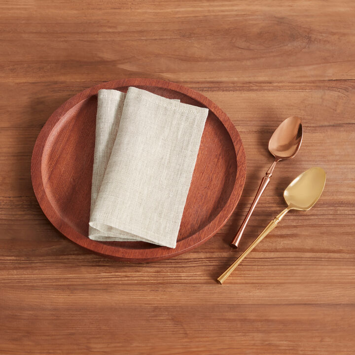 Solino Home 100% Pure Linen Cocktail Napkins Set of 12 | Athena