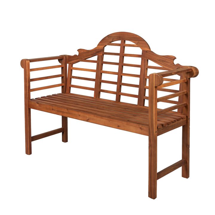 Lutyens Arched Acacia Wood Outdoor Garden Patio Bench