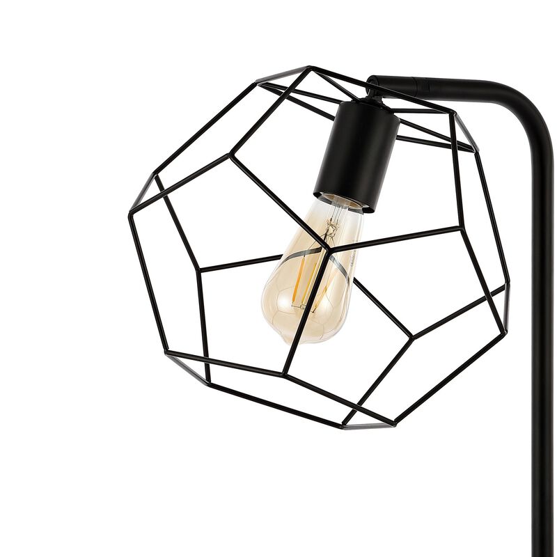 Penta Industrial Farmhouse Head-Adjustable Iron LED Task Lamp with USB Charging Port