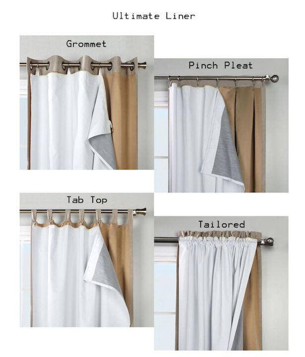 Ultimate Thermal Energy Saving Blackout Window Curtain Single Panel Liner by Thermalogic
