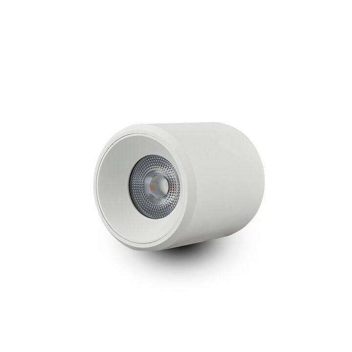VONN Lighting Round LED Surface Mounted Downlight, Stock Item Beam Angle 33, White
