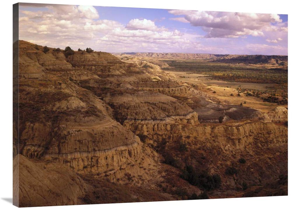 Badlands in Theodore Roosevelt National Park, North Dakota-Canvas Art-40x30