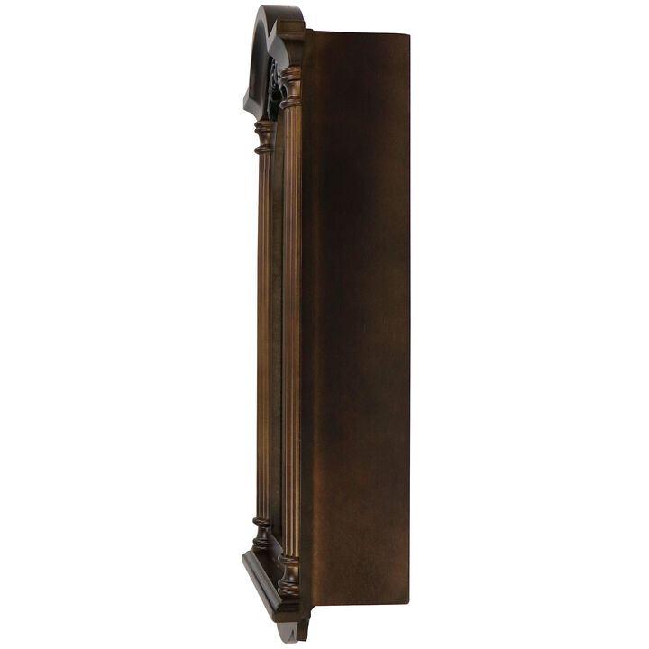 Bedford Clock Collection Noah 22 Inch Chestnut Wood Chiming Pendulum Wall Clock