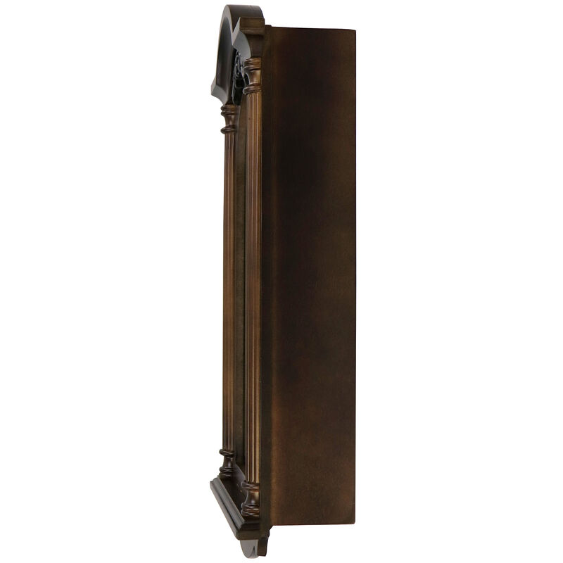 Bedford Clock Collection Noah 22 Inch Chestnut Wood Chiming Pendulum Wall Clock