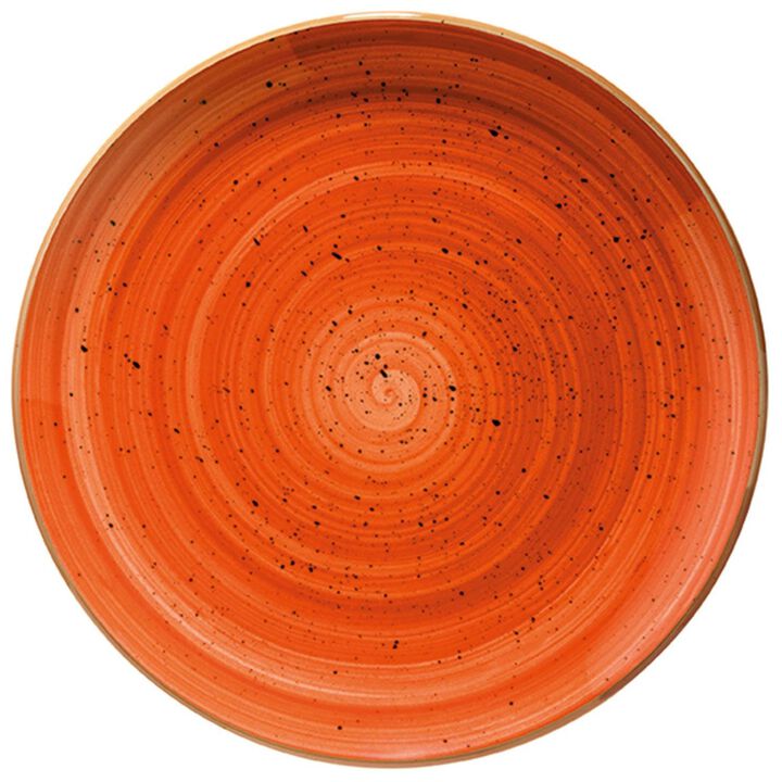 Terracota dia.12" Round Terracotta Porcelain Plate (Set of 4)