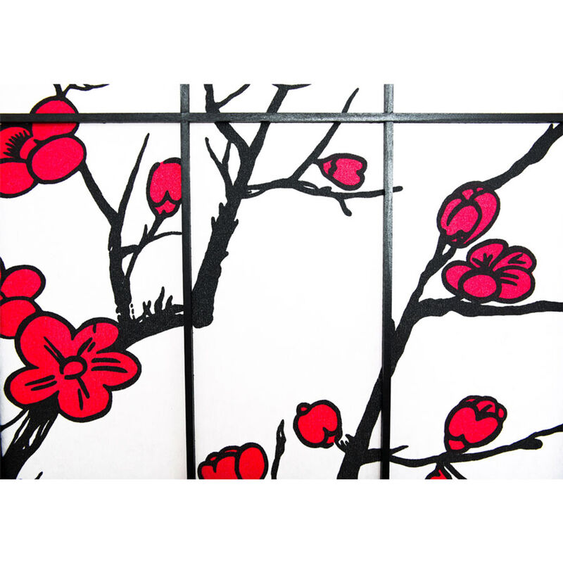 Privacy Screen Room Divider Plum Blossom Print