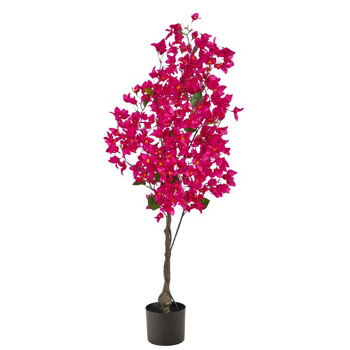 Hivvago 4 Feet Bougainvillea Artificial Tree