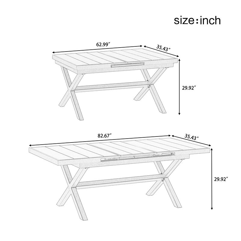 Merax Outdoor Patio Dining Table Chairs Set