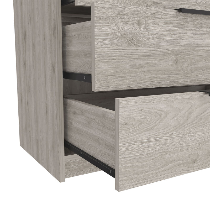 DEPOT E-SHOP Egeo 3 Drawers Dresser, Superior Top, White
