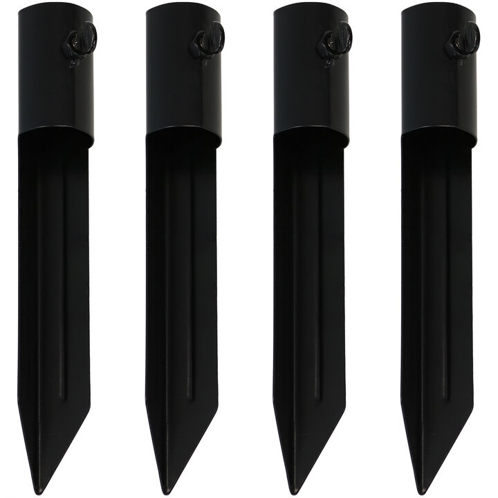 Sunnydaze Outdoor Torch Universal Metal Ground Stake - Set of 4