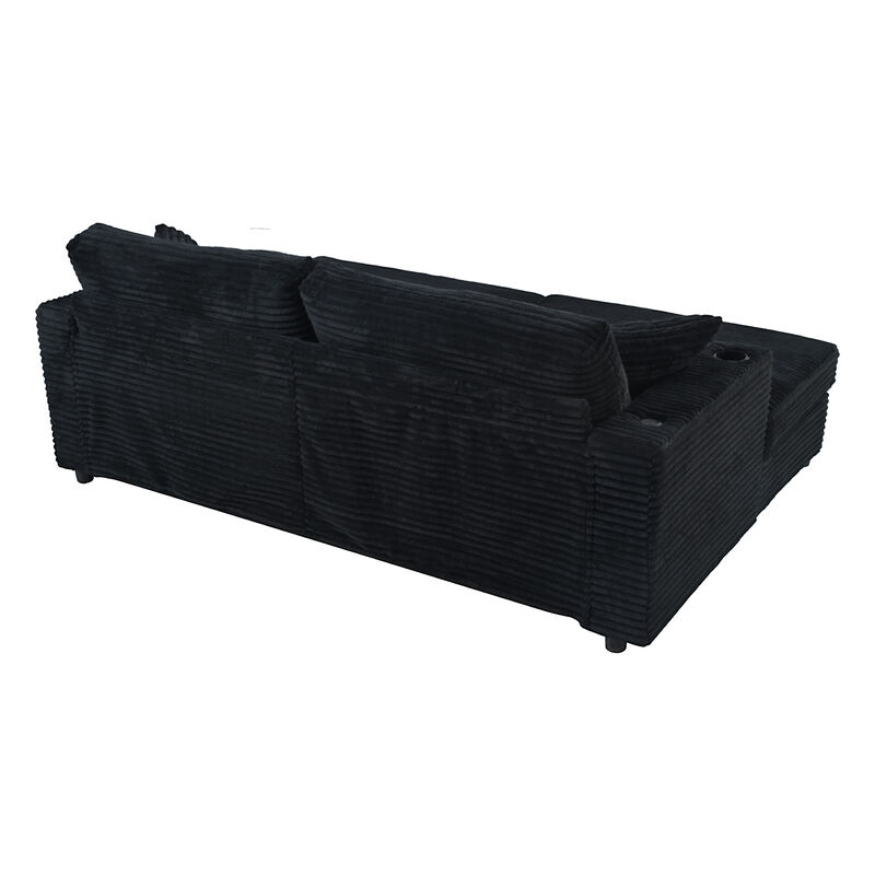 Merax Oversized Loveseat Chaise Lounge Sectional Sofa
