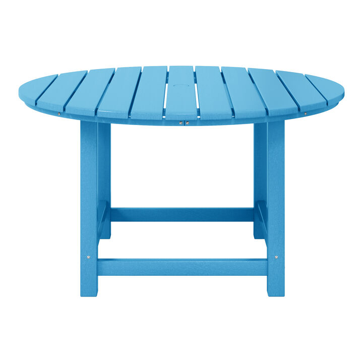 WestinTrends Kids Outdoor Patio Furniture HDPE Round Dining Table