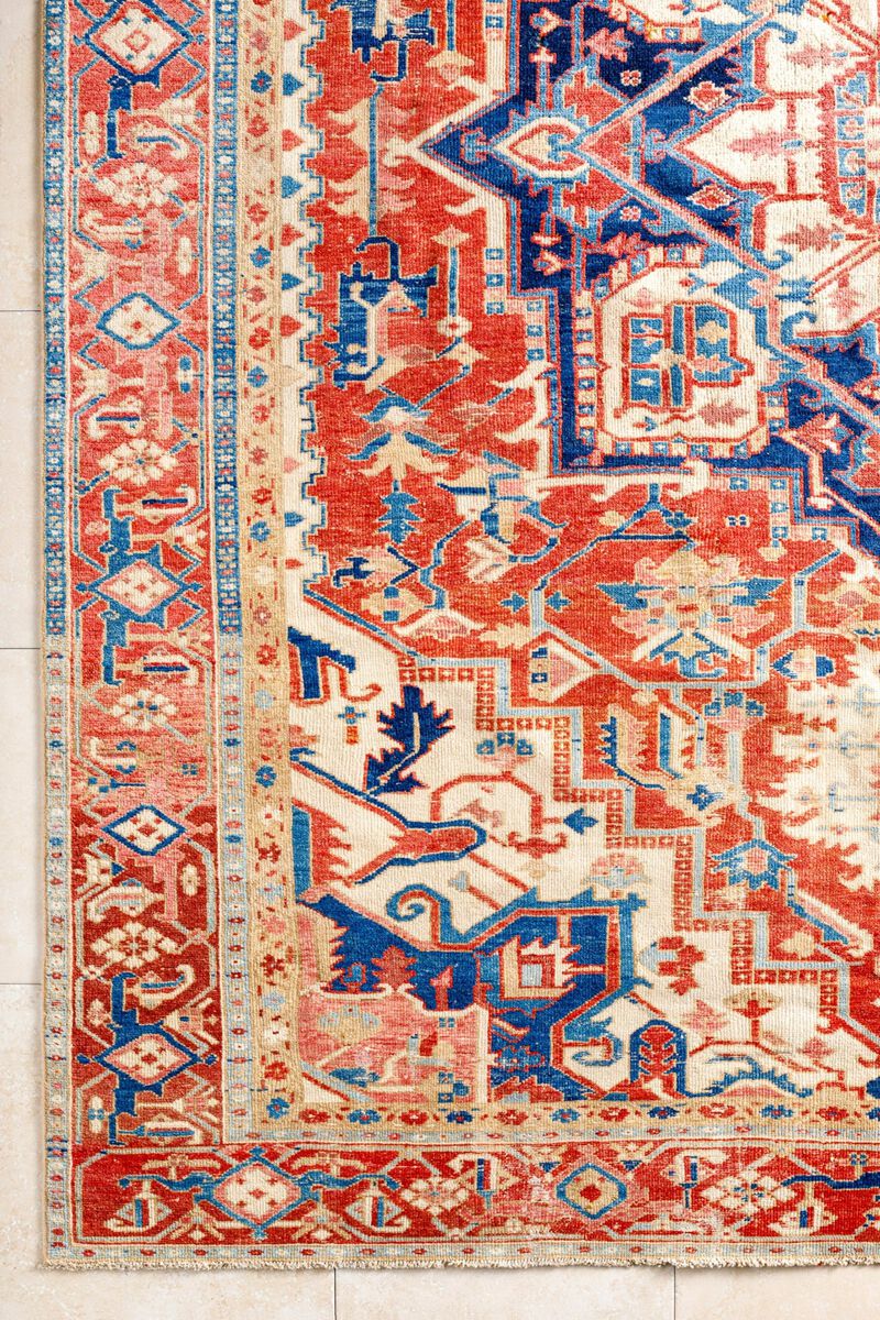 District Loom Antique Persian Heriz Serapi area rug-Dunn
