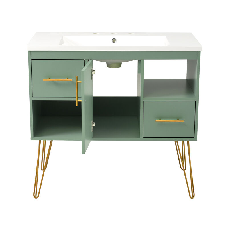 Merax 36'' Bathroom Vanity with Resin Sink