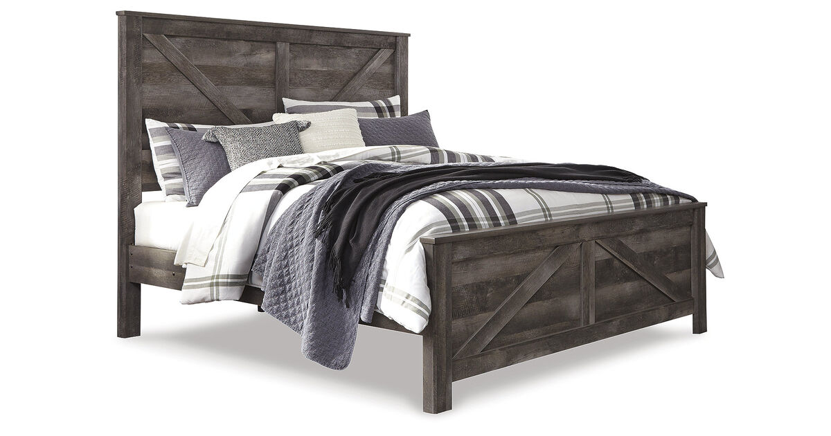 Wynnlow King Crossbuck Panel Bed