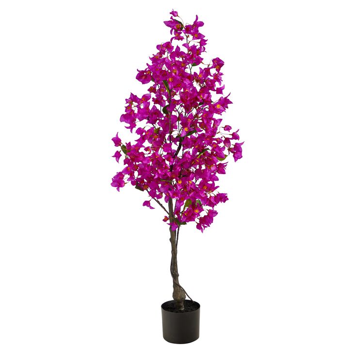 Hivvago 4 Feet Bougainvillea Artificial Tree