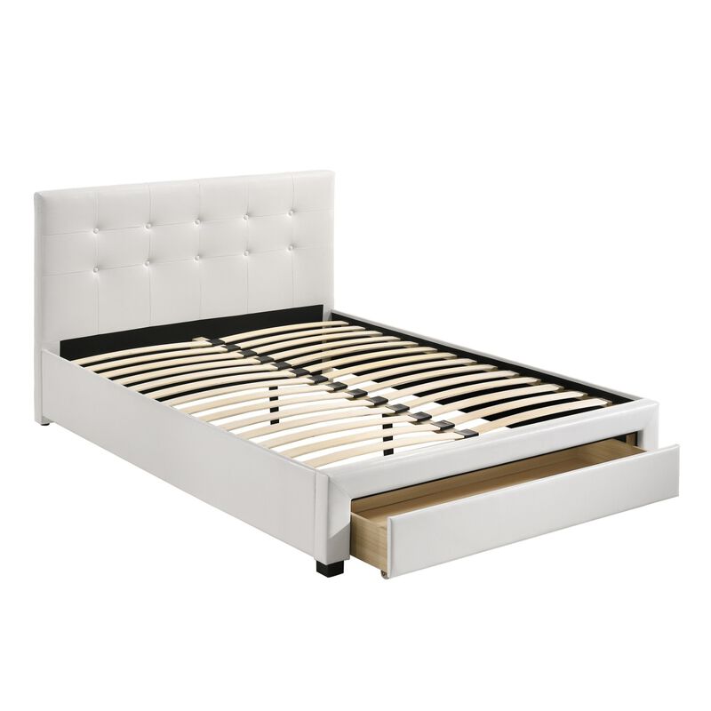 Bedroom Furniture Storage Under Bed Queen Size Bed PU Leather