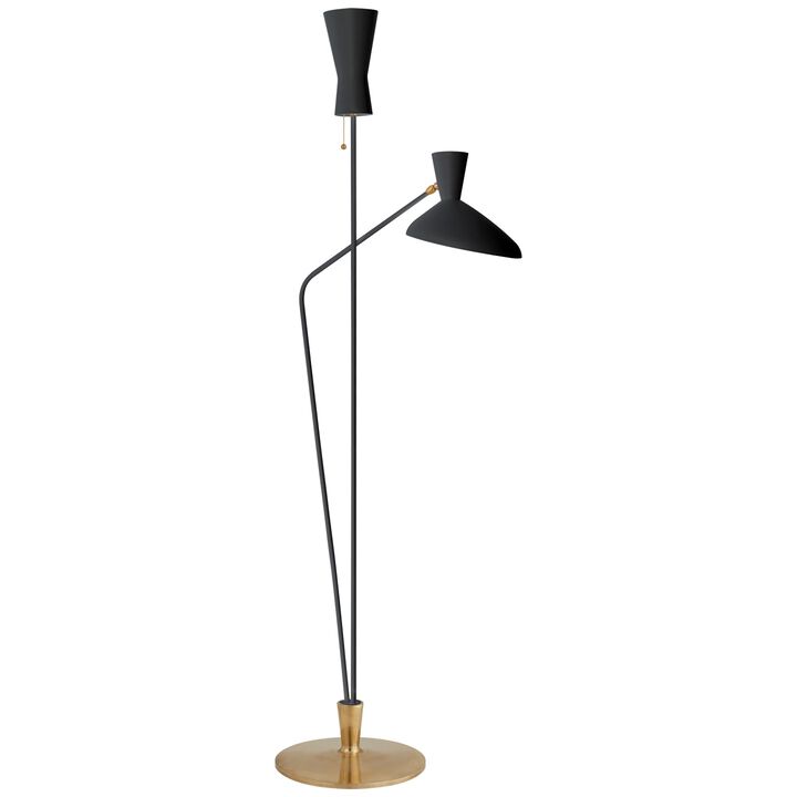 Austen Large Dual Function Floor Lamp in Black