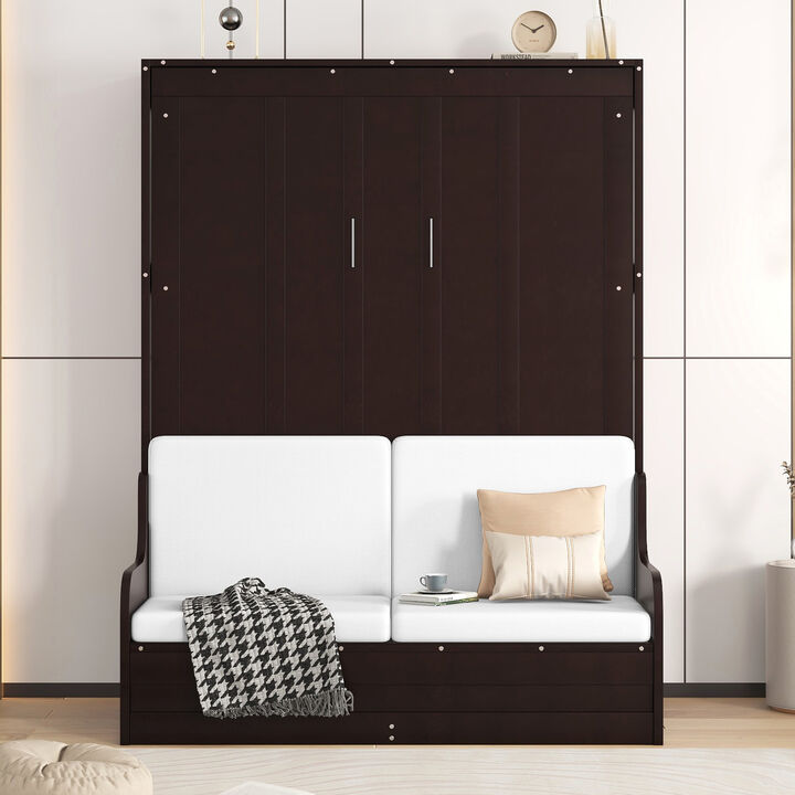 Merax Murphy Bed Wall Bed with Cushion