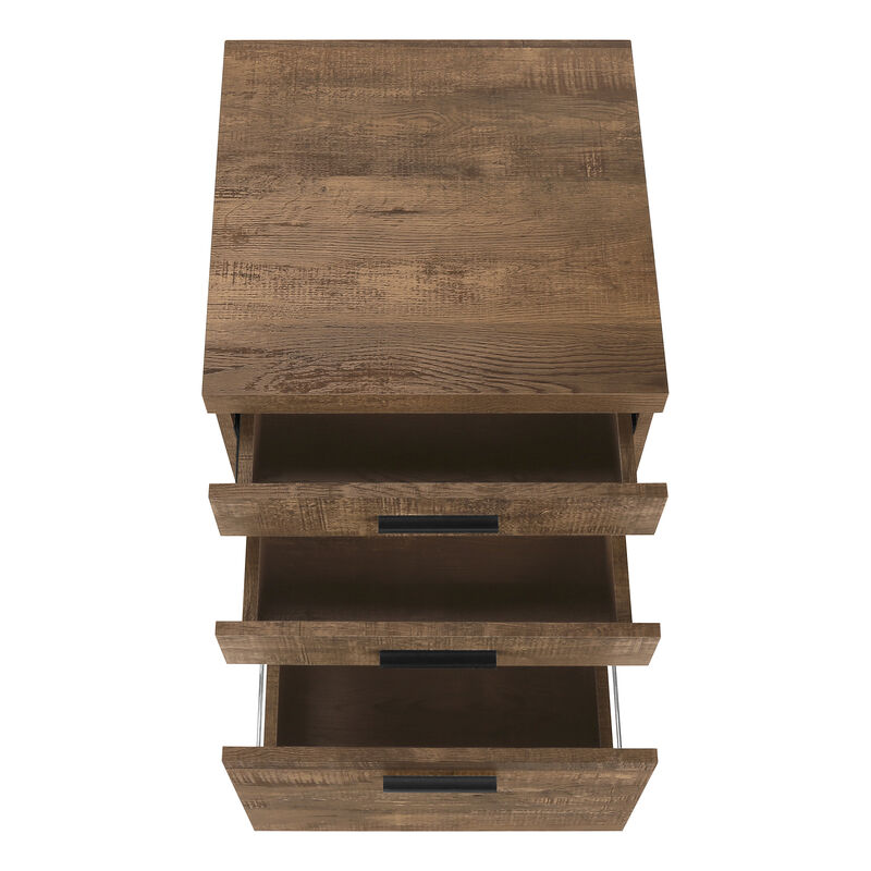 Monarch Specialties I 7400 File Cabinet, Rolling Mobile, Storage Drawers, Printer Stand, Office, Work, Laminate, Brown, Contemporary, Modern