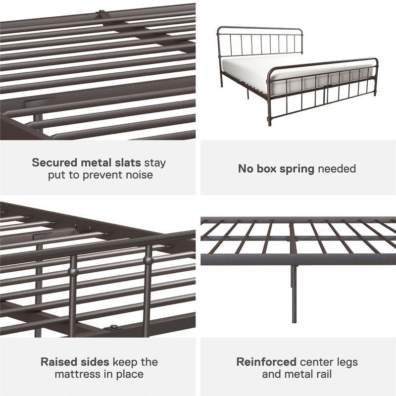 Wyn Metal Black Bed