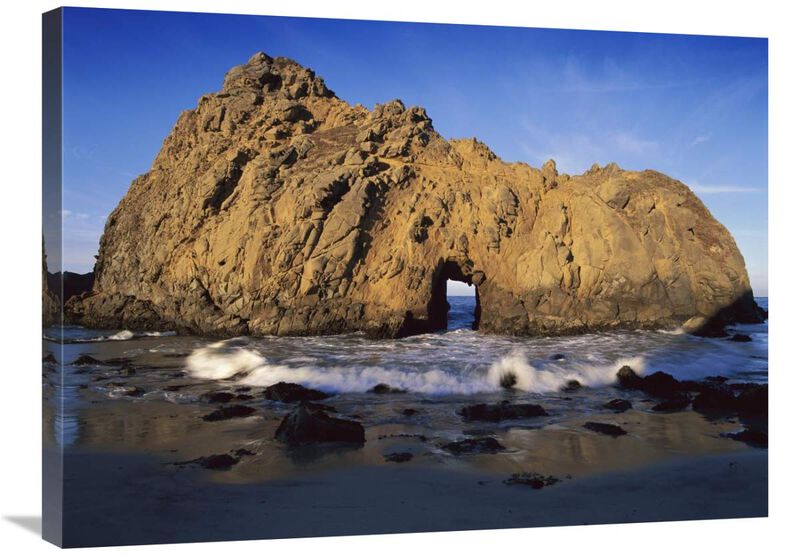 Sea arch at Pfeiffer Beach, Big Sur, California-Canvas Art-32x24