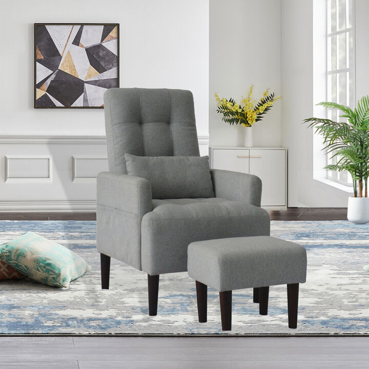Modern Living Room Leisure Sofa Chair Design Fabric Home Adjustable Cozy Soft