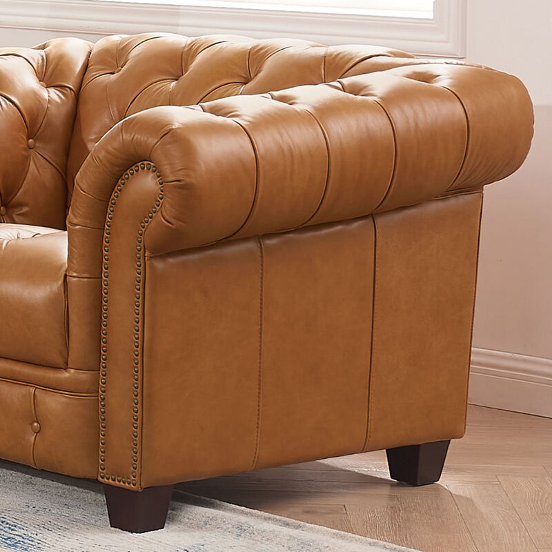 York Top Grain Leather Chair