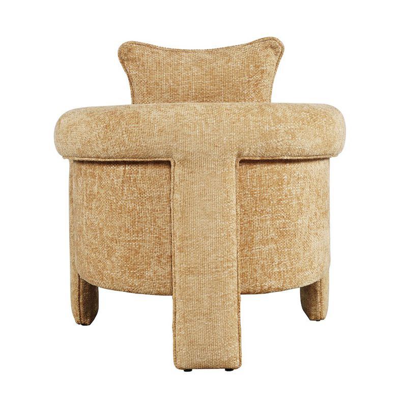 Jofran Adley Modern Upholstered Vintage Accent Armchair with Pillow