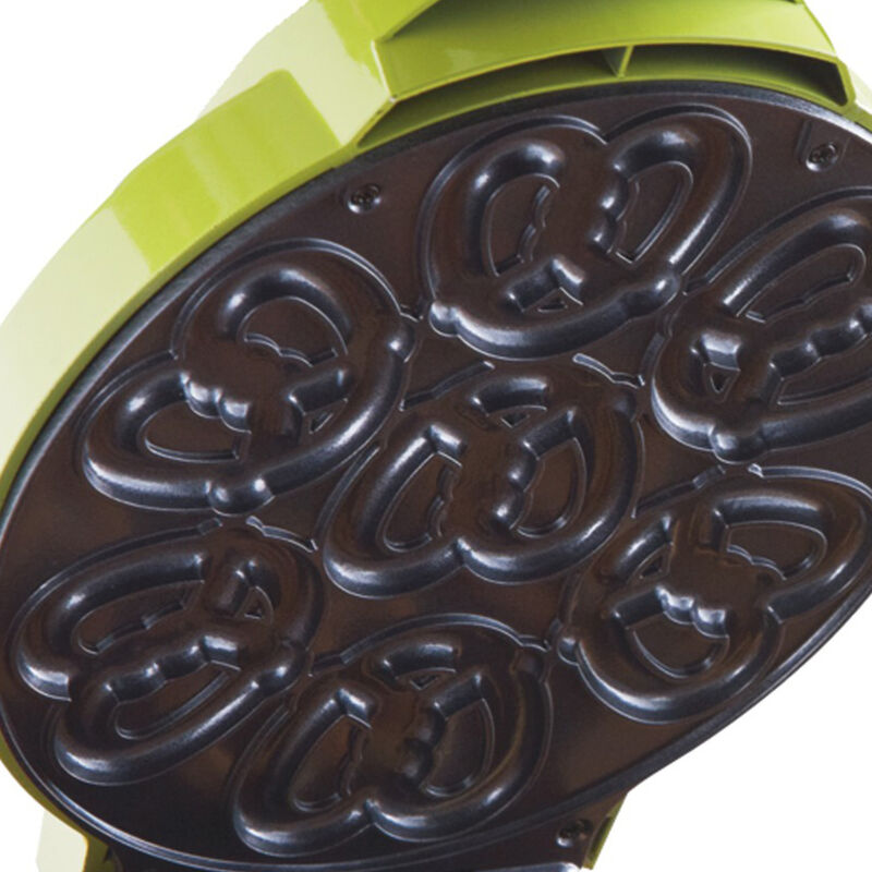 Brentwood Nonstick Mini Pretzel Maker Machine in Green