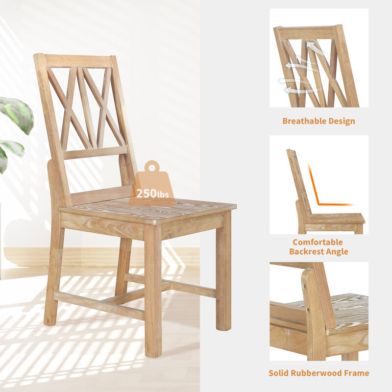 Rustic 5-Piece Extendable Dining Table Set