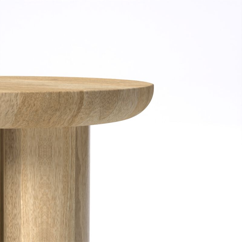 Gaia Round End Table - Natural Finish