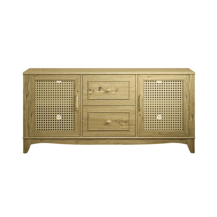 FESTIVO 60 in. Wood TV Stand for TVs up to 70 in. with drawers