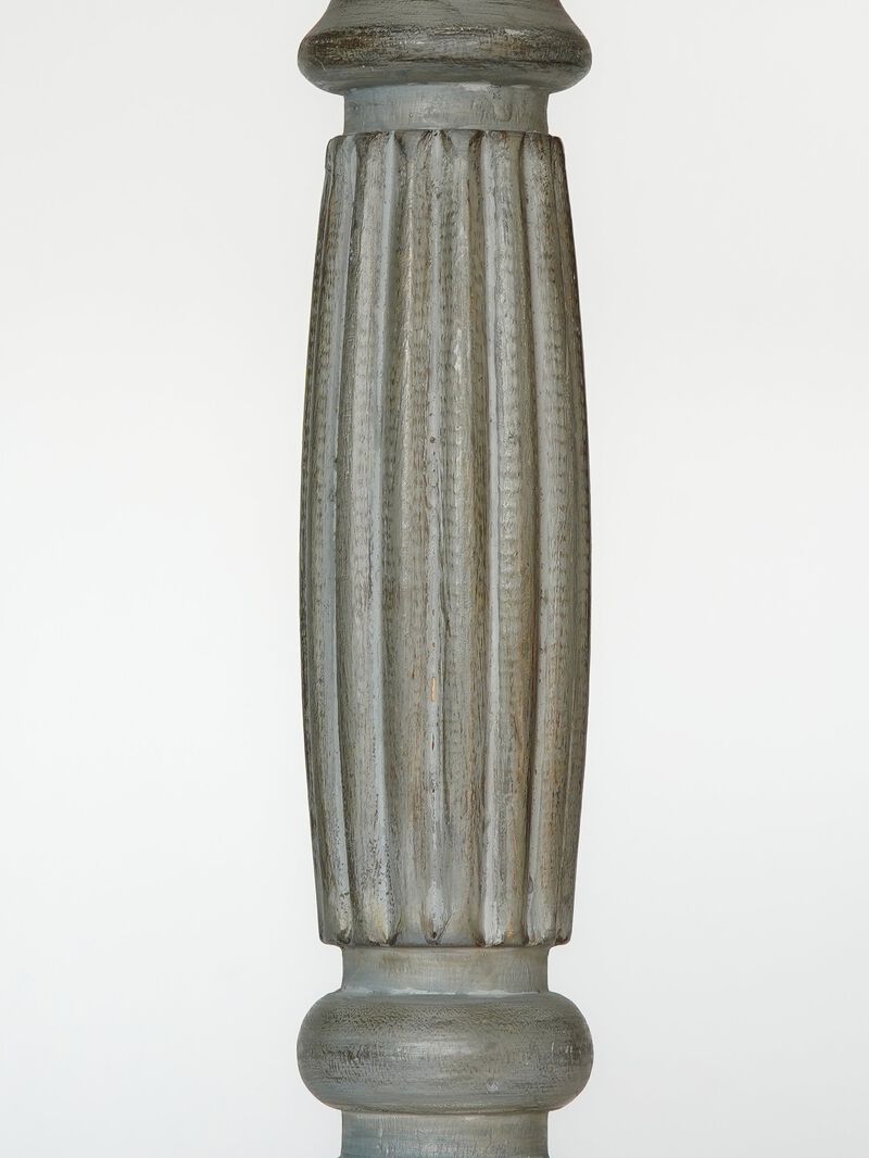Traditional Antique Dusk Eco-friendly Handmade Mango Wood Set Of Two 6" & 9" Pillar Candle Holder