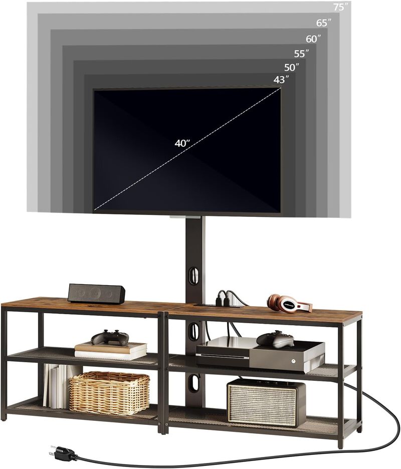 59" TV Stand,Entertainment Center Media Console,up to 75 inch