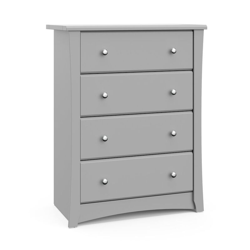 Storkcraft Crescent 4 Drawer Chest (Pebble Gray) – GREENGUARD Gold Certified