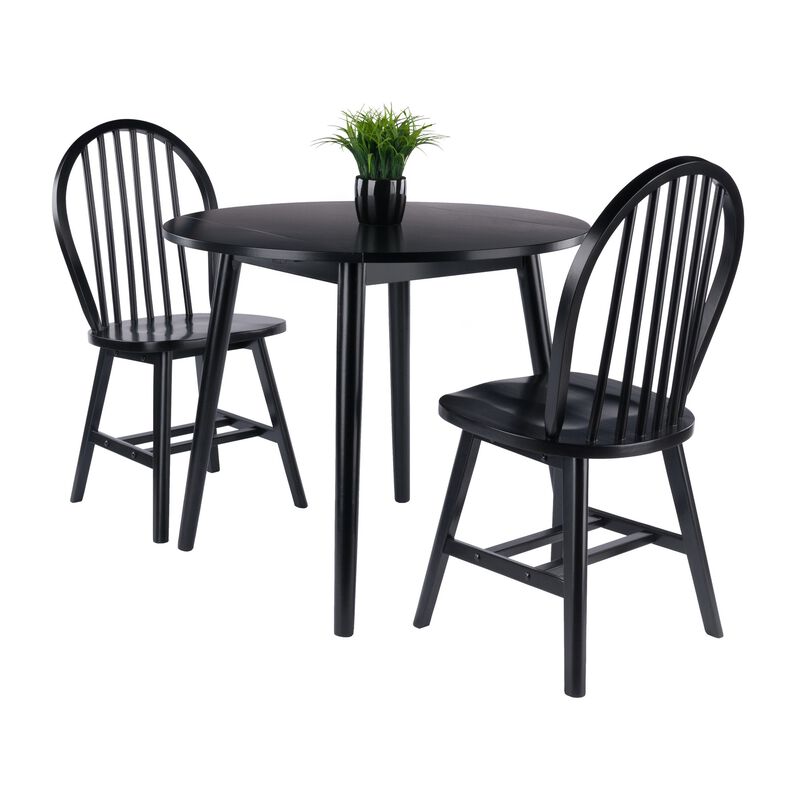 Winsome Wood Moreno Dining Set, Black