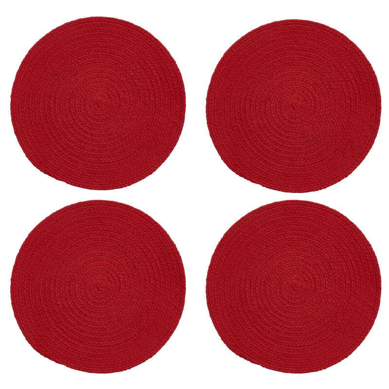 Split P Red Essex Round Placemat Set of 4