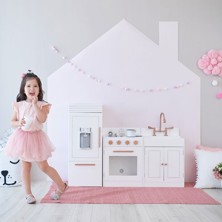 Teamson Kids - Little Chef Paris Modern Play Kitchen - White / Rose Gold