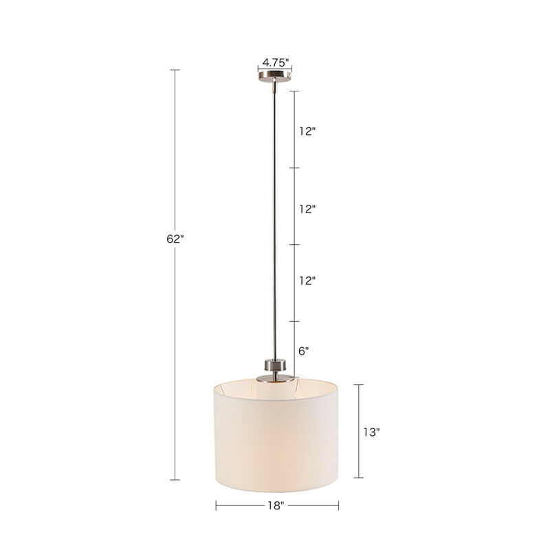 Pacific Metal Pendant With Drum Shade