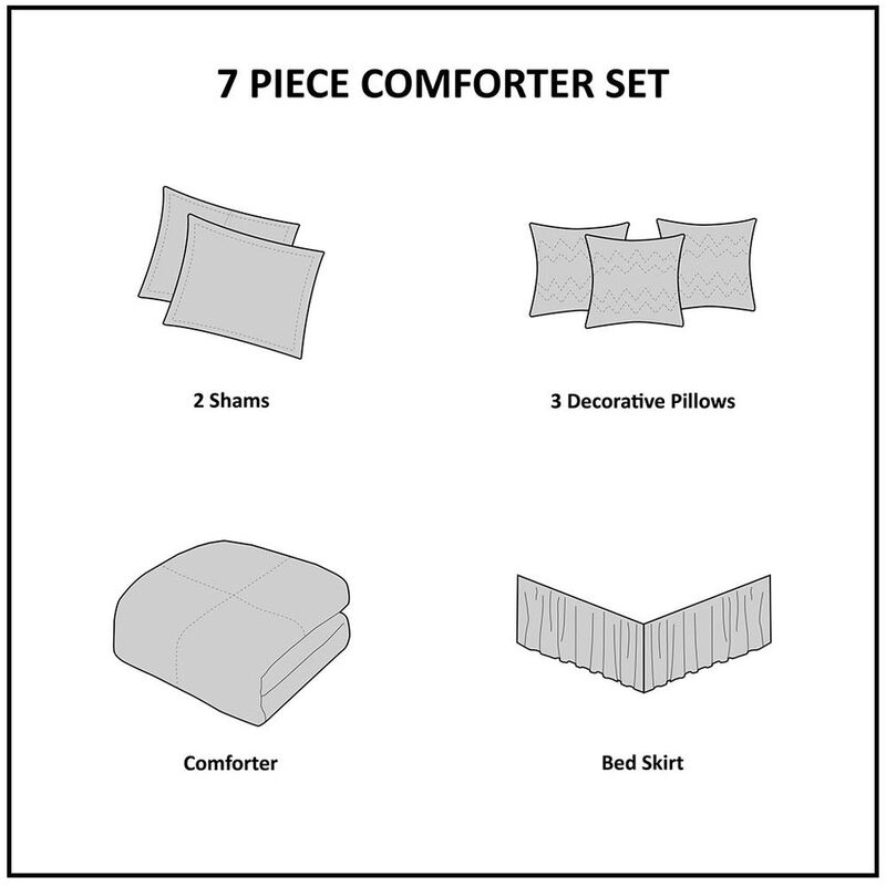 Belen Kox Quincy Leaf and Bird Print 7 Piece Comforter Set, Belen Kox