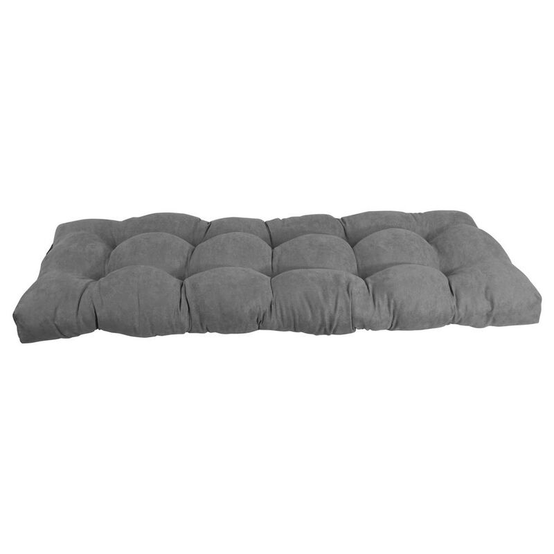 Blazing Needles 46-inch by 19-inch Tufted Solid Microsuede Bench Cushion